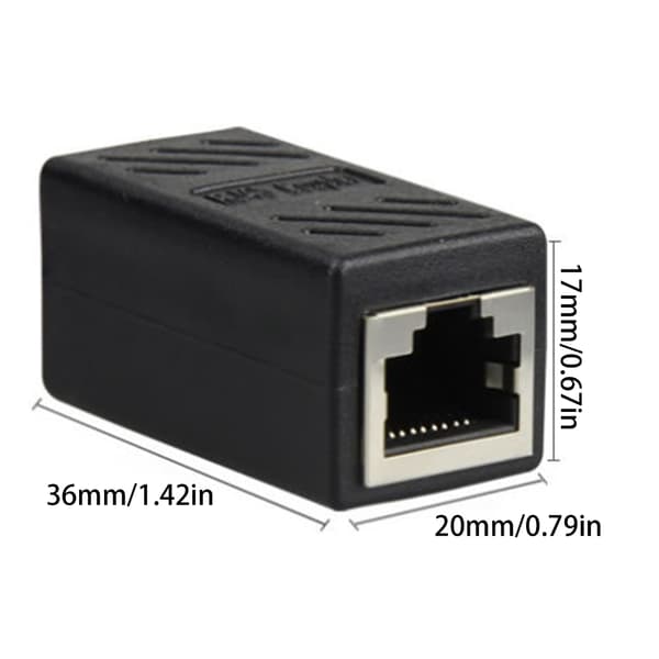RJ45 Ethernet Kobling Forlænger Understøtter CAT6/CAT5 LAN-stik for Stabil Forbindelse
