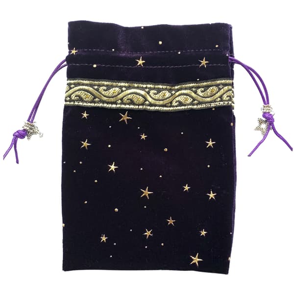 Tarot Rune Bag Bundle Tjock sammet Tarot Förvaringsväska Dragsko