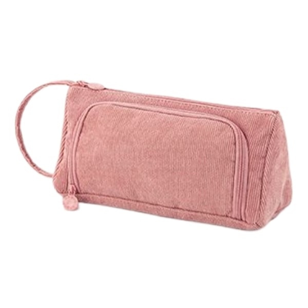 Enkel blyantholder Pen Organizer Bag Utvidbar Penneholdereske med stor kapasitet Pink