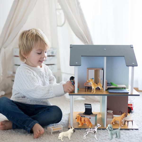 Statisk ihålig hundmodellfigur Boutique samlarfigur hunddisplayleksak