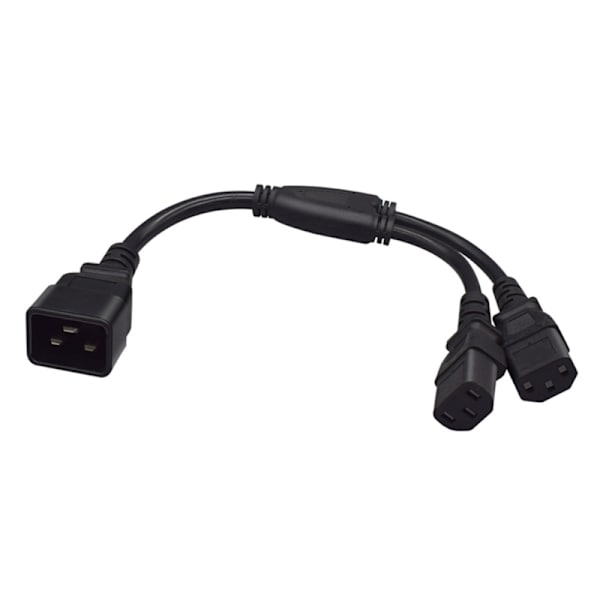 30 cm IEC320 C20 til IEC320 C13 + IEC320 C13 Strømledning 1 til 2 forlængerkabel