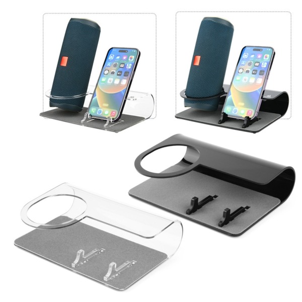 Minimalists Desktop Speaker Stand Mobiltelefonhållare för Flip5/6 Speaker Transparent