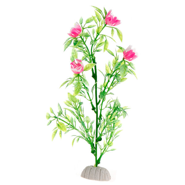 Kunstige blader Dekorative grønne planter Dekor for Turtle Tanks Ornament