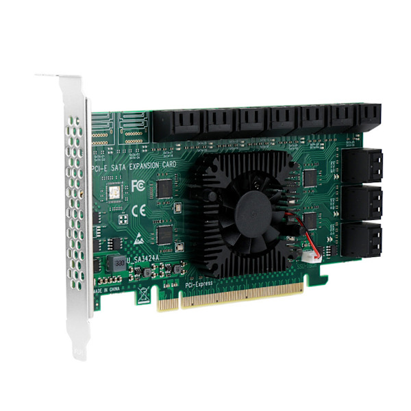 Add On Card PCI til Express 6.0 Gbps PCI til Express X16 2.0 interface Udvidelseskort 20 Port SATA PCI-E Adapter Full S