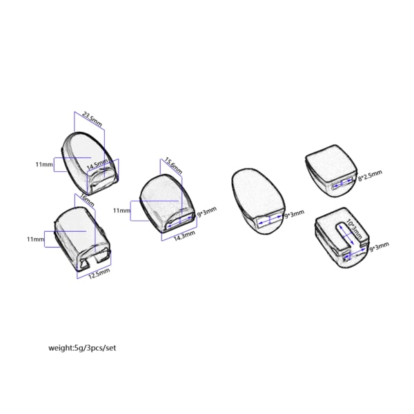 3 stk. Saksofon Palm-Key Risers Saksofon Tommelstøtte for Saksofonspillere Purple