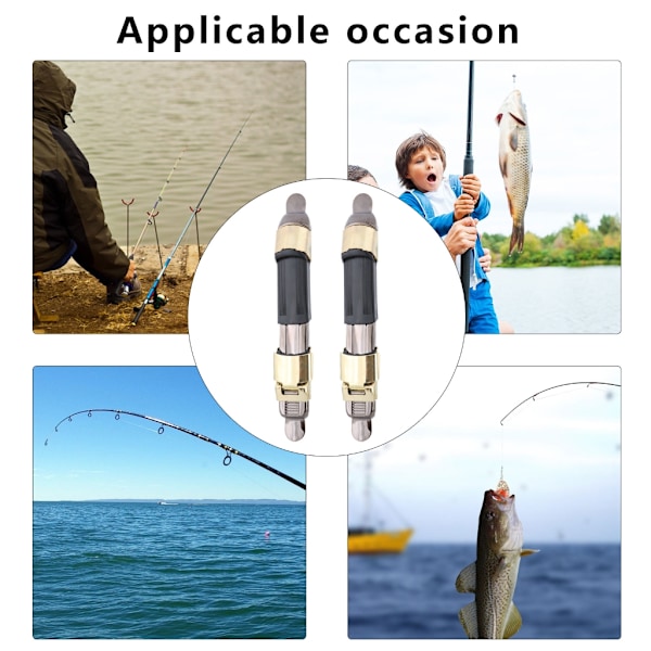 2 stk/pakke fiskestang hjulholder rustfritt stål fiskestang hjul sete stang klips
