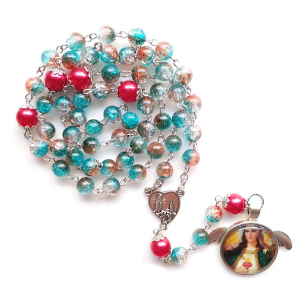 Mary Blessing Rosary Prayer Kaulakoru Neitsyt Marian riipus uskonnolliset korut