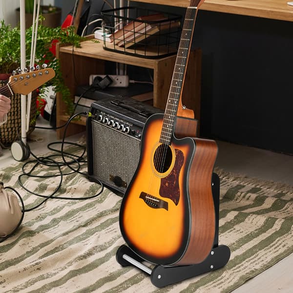 Trä Musikalisk Instrument Display Rack Universal Stöd Golv Gitarrhållare