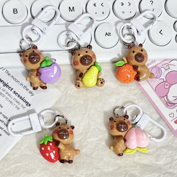 Capybara Nyckelring Berlock Väskberlock för Plånböcker Handväskor Väskaccessoarer Present