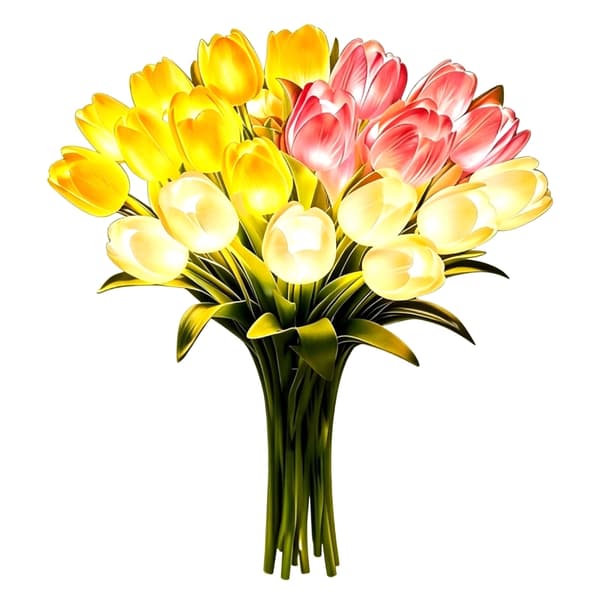 20 Stykker Dynamisk LED Blomsterutstilling Tilpassbar Stil DIY Hjemmeutstilling