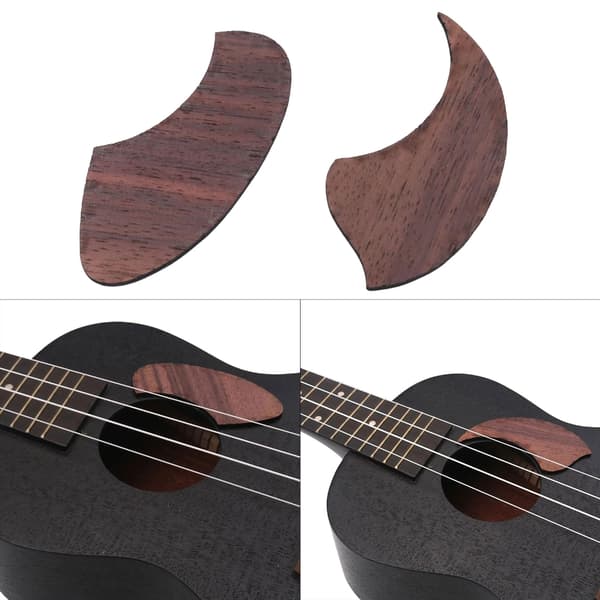 Plekterbeskyttelse til ukulele i palisander - dråbeformet palisanderskjold B