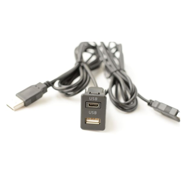 Auto Dashboard-förlängningskabel med USB Type-C-gränssnittspanel Infälld power