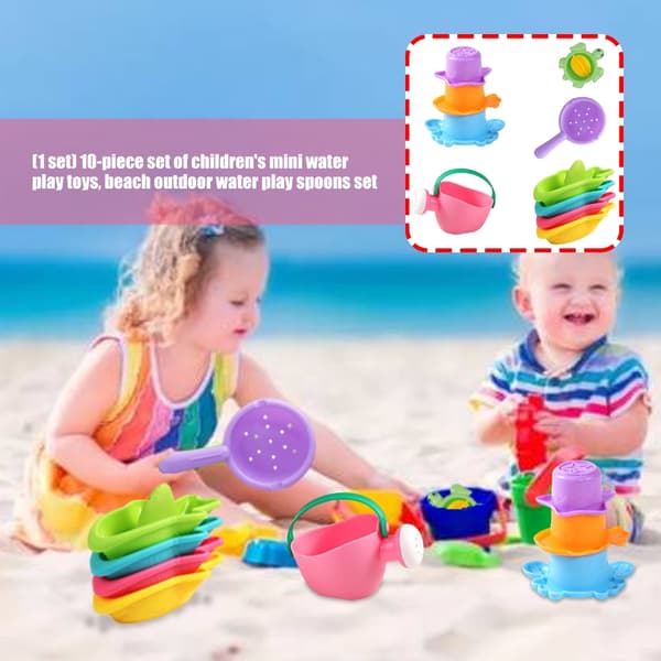 10 st barn sommarvattenlek mini plast sandverktyg utomhusaktivitetsset