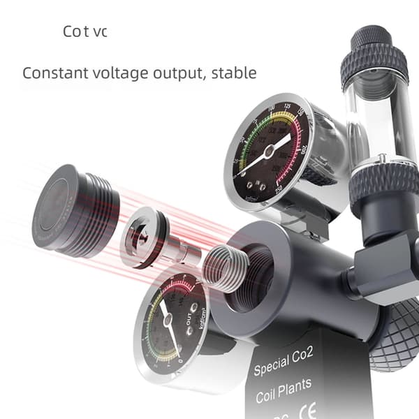 Akvarium CO2 Regulator Dubbel Mätare Utrustning för Fiskakvarier Underhåll