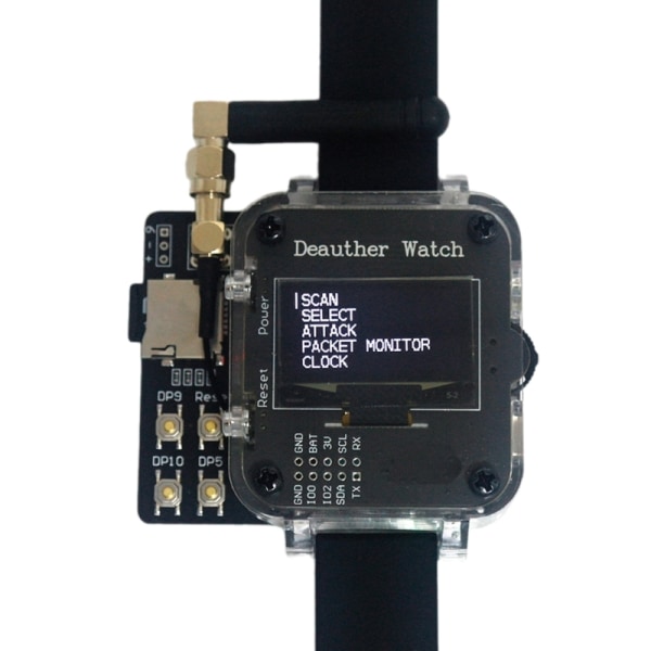 Hacker Watch Deauther Watch V4S / V4S-IR Hacking Watch Smartwatch Uanstrengt skriptbehandling