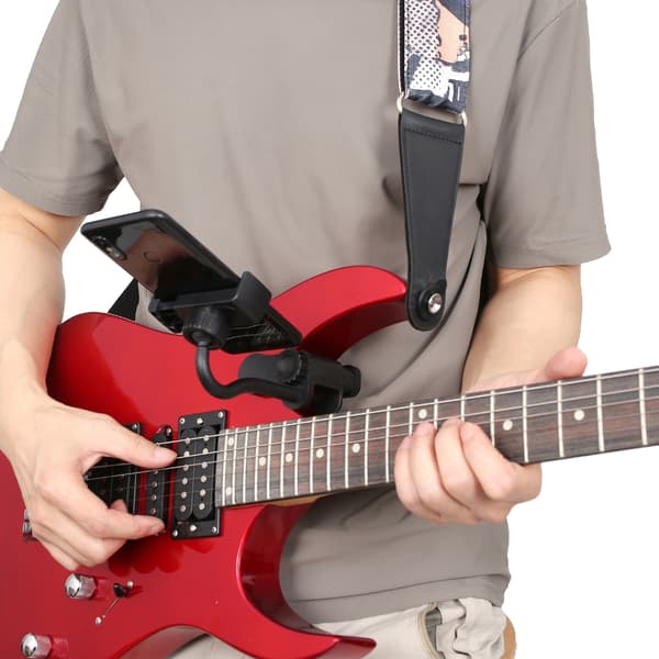 Multifunksjonell tykk gitar mobiltelefonholder Justerbar gitartelefonholder