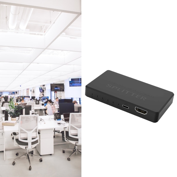 4K HDMI-kompatibel Splitter 1x4 HDMI-kompatibel fördelare 1 in 4 ut omvandlare för PC Laptop TV Monitor Projektor