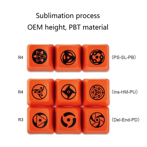 9 taster PBT OEM Keycap Dye-Sub WASD Retning ESC Keycaps til MX Switch