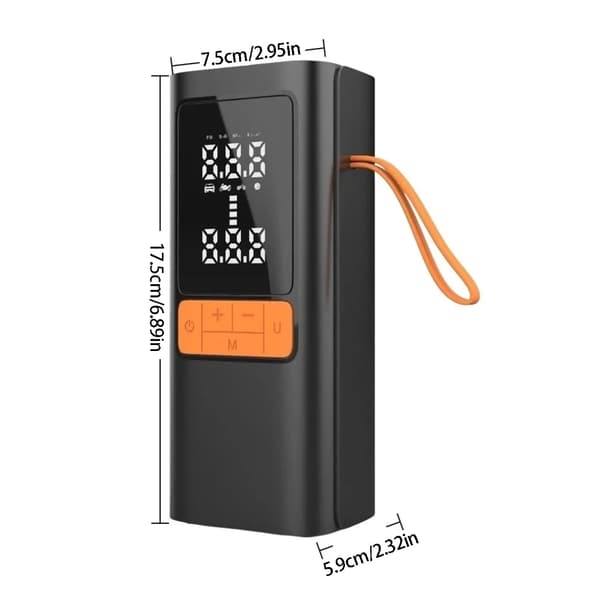 Elektriska bärbara luftpump trådlös däckpump luftkompressor med LED