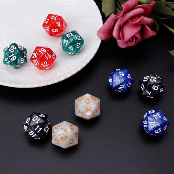 10 stk./sett 20-siders terninger D20 polyedriske terninger for RPG poly desktop bordspill