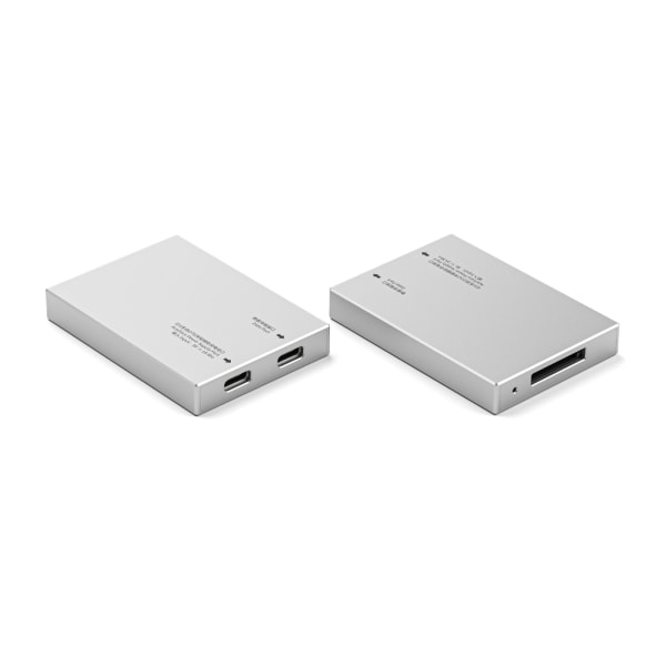 Bärbar CFexpress-kortläsare i aluminium 5V1A-ingång USB3.1Gen2 10 Gbps hastighet