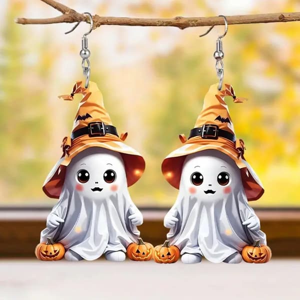 Halloween-tema Phantom Øreringe Hypoallergenisk Smykke Øre Tilbehør