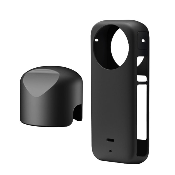 Silikonskyddskamera Body Skin Case Cover för Insta360 X3 Kamera Indoor Outdoor Protectors Tillbehör Black