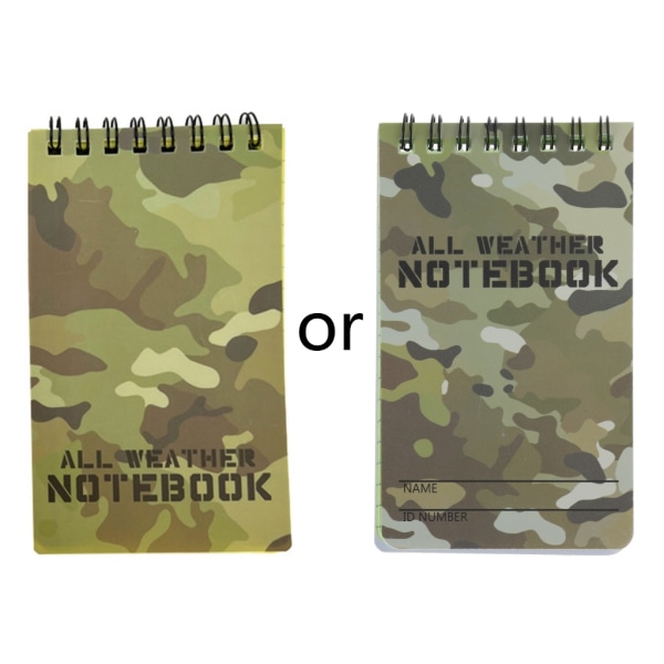 All Weather Shower Vattentät Notebook Tactical Notepad Top Spiral Memo-Anteckningsblock