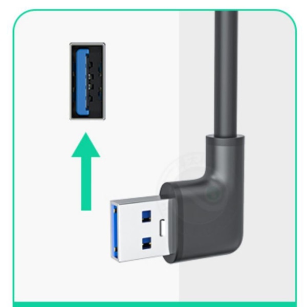 Högerböjd USB förlängningskabel stöder dataöverföring med switch hane till hona förlängningssladd Dataöverföringslinje 1.5m