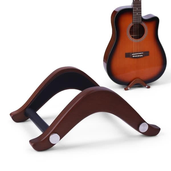 Justerbart Gitarrställ Trä Musikinstrument Display Rack Lätt att Använda