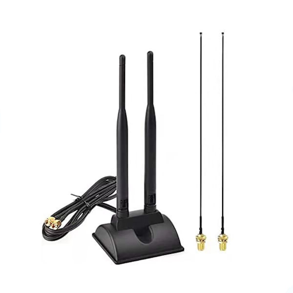 2,4 GHz 5,8 GHz Dual Band WiFi-antenn med förlängningskabel RP-SMA hankontakt för WiFi trådlös router Nätverkskortsadapter
