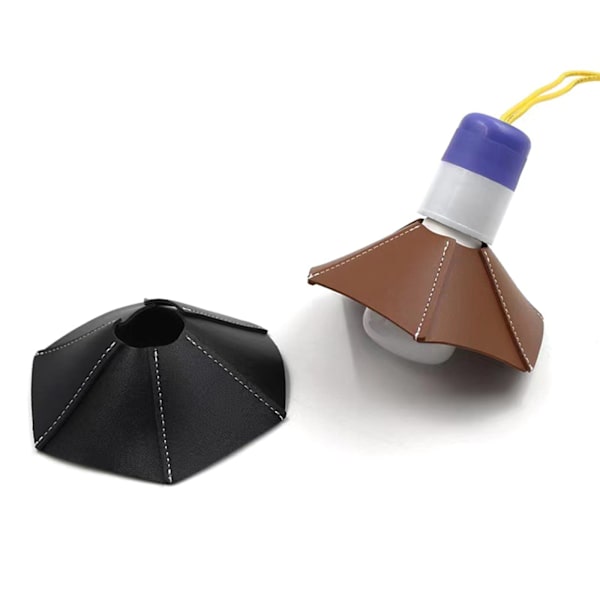 PU-läder lampskärm utomhuslampskärm ersättning camping spotlight skugga Black
