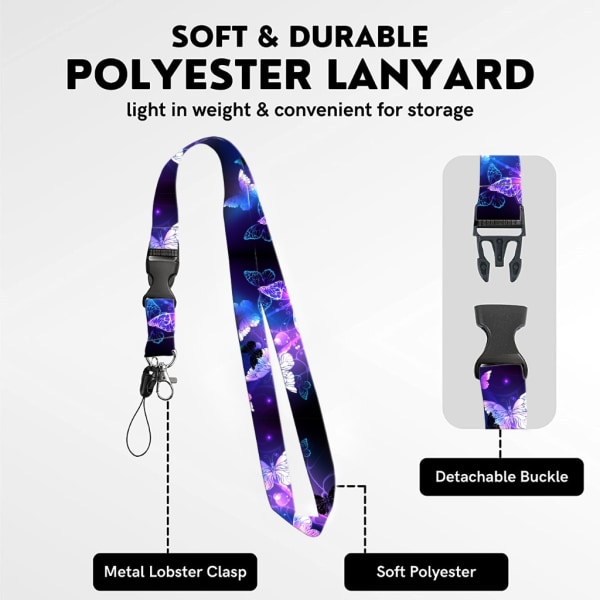 Navnekortholder og lanyard Butterfly Retractable Badge-ruller til lægesygeplejerske null - G