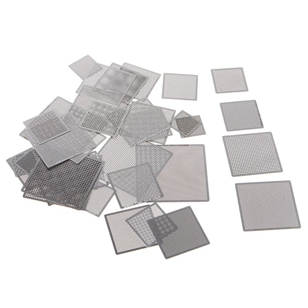 Direkte Varme Stencils 36 stk. Rustfrit Stål BGA Reballing Stencil Universal