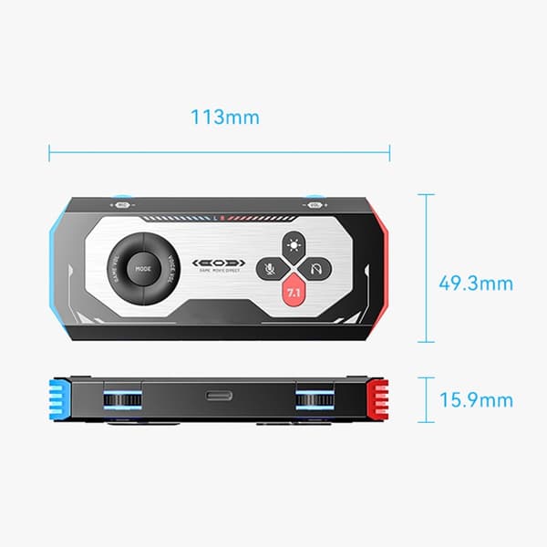 7.1 Kanal USB Lydadaptere 3.5mm Port Lydkort Til Gaming Streaming