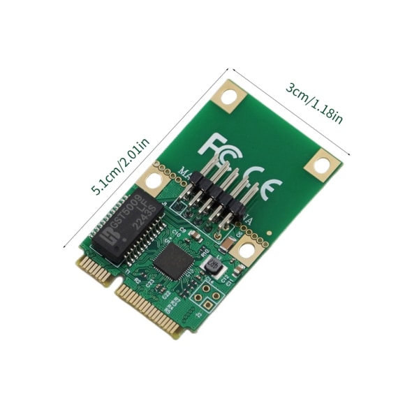 Mini PCIE till Single Port Gigabit Networking Card 8111F Kontroll 1000Mbps Snabb för stationär dator null - A