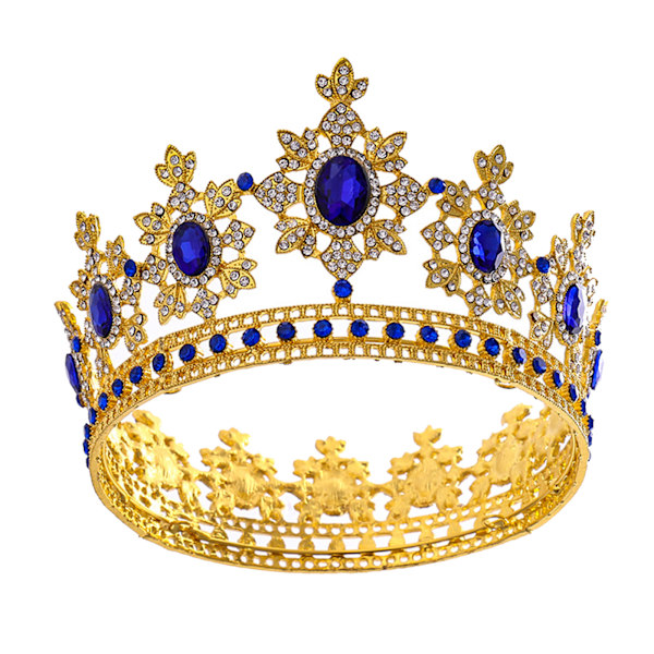 Snygg Royal Queen Crown Baroque för Rhinestone Tiaras Crown Bride Bröllopshår