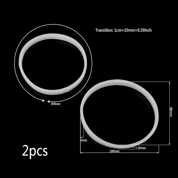 2 stk 10 cm gummi O-formede erstatningspakninger Tetningsringdeler for blender juicer