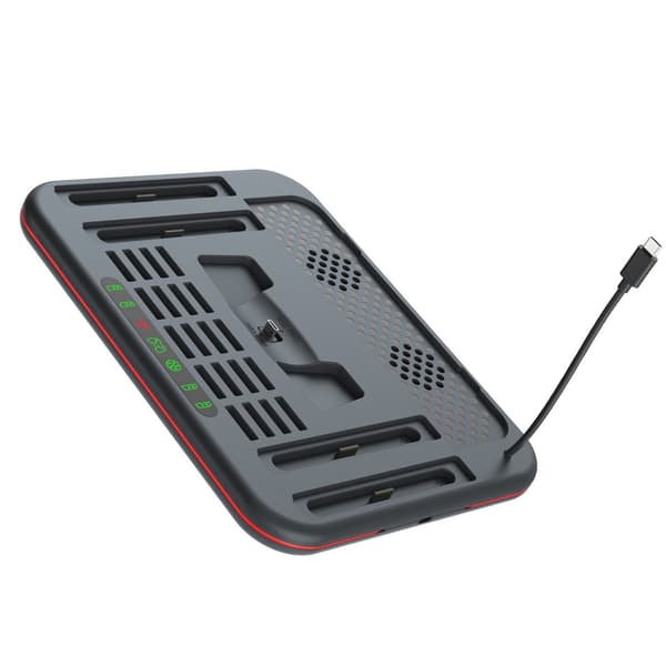 Universell ladestasjon med kjølevifte ABS for Gaming Switch2/1/