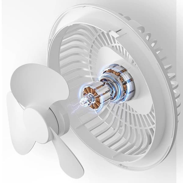 Bærbar loftventilatorlampe Justerbar ventilator Bærbar bordventilator Nem montering