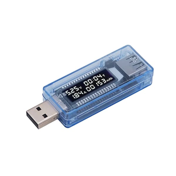 USB-strömmätare med mätning av elektrisk strömkapacitet och säkerhetsskydd