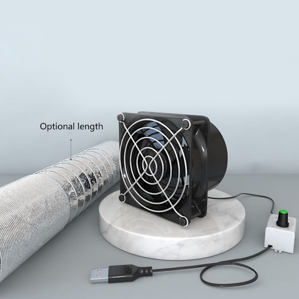 USB Inline Booster Vindue Udsugning Toilet Køkken Udsugningsventilator Elværktøj Single fan