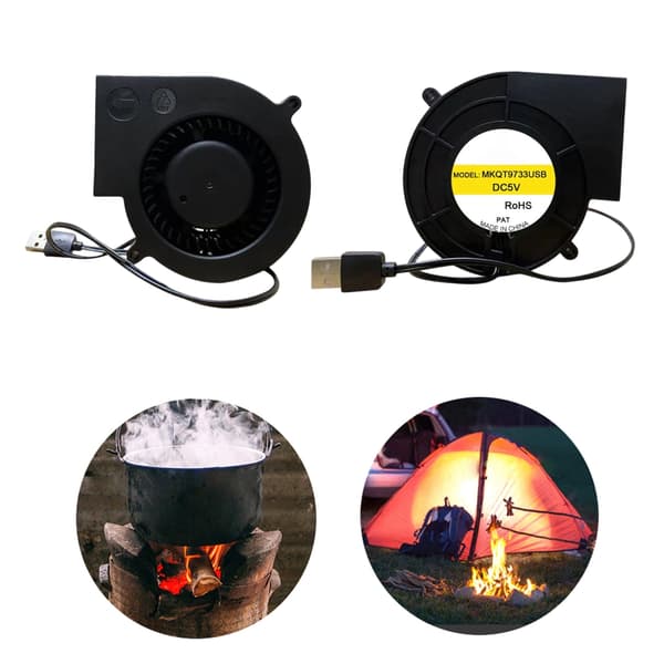 5V USB-driven 9733 fläkt för datornedkylning och grilltändning