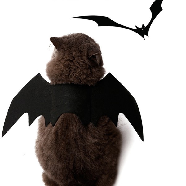 Halloween Dog Dress Up Bat Wings Kläder Valp Kattunge Tyg för katter och hundar