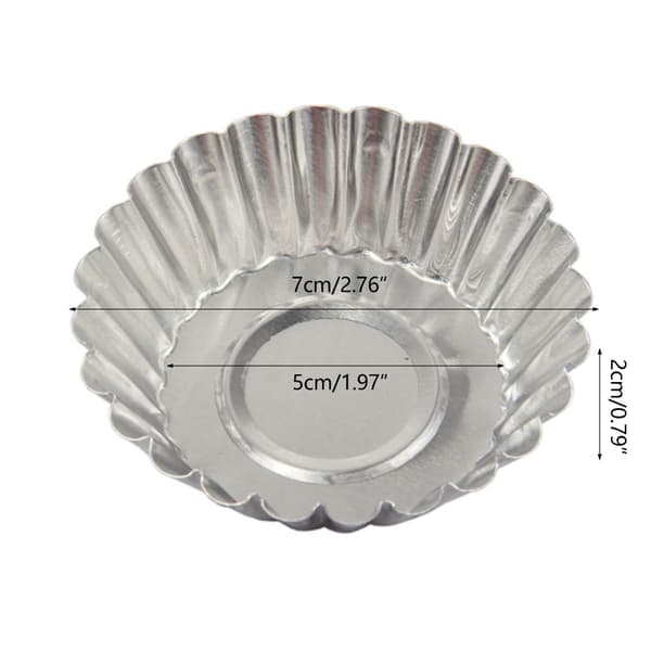 10 stk. Eggeterteformer Aluminium Mini Terteformer Bakekopper for Baking