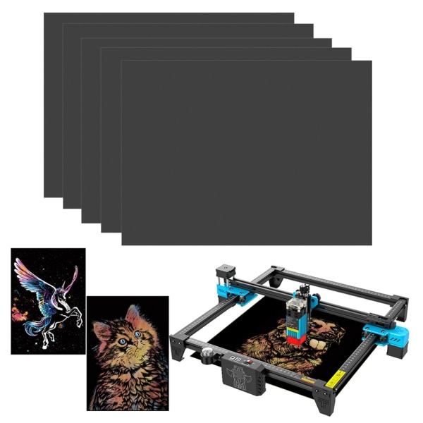 10st 250x180mm DIY Magic Rainbow Color Scratch Art Paper Card Set för lasergravör Gravyr Ritning Slumpmässig färg