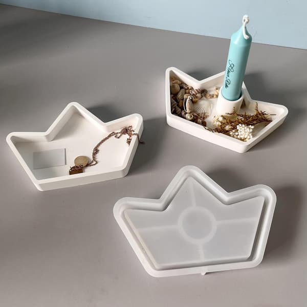 Smykkeskålforme Epoxy Resin Forme Håndværksforme Papirbåde Silikoneforme