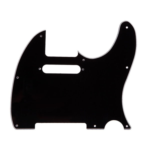 3-lagers stil elgitarr plektrumskydd scratchplatta passar Telecaster svart