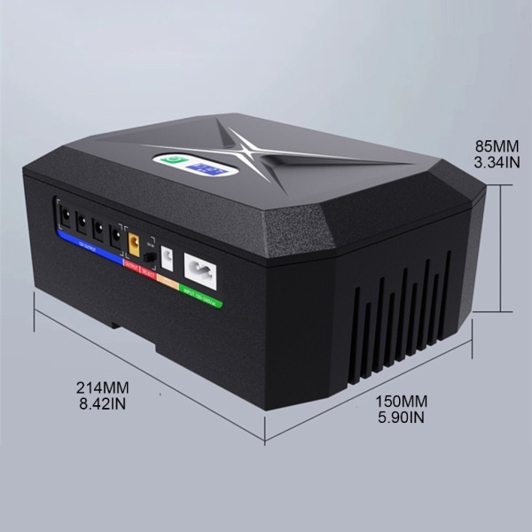 60W UPS Batteribackup 17600mAh 20800mAh Mini UPS för säkerhetskamera Wifi Router Högtalare LED Light Strip Batteribackup null - Black 17600MAH US