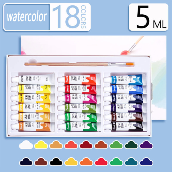 Set akvarellrör Rich Pigment Non Fading för barn Vuxen 0,17oz 36 colors - Gouache